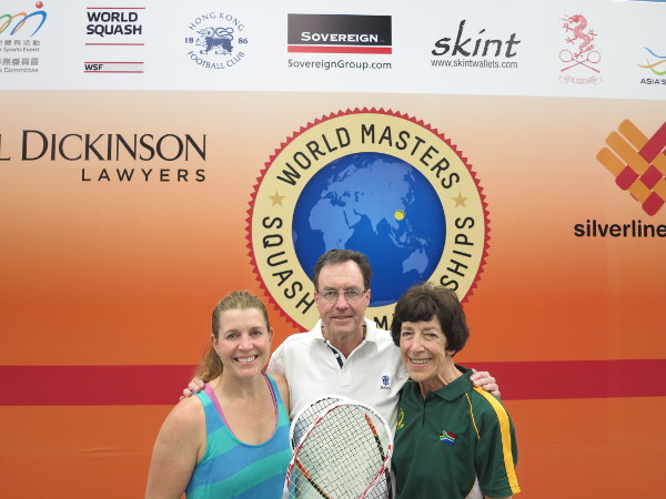 Chris Grainger flanked by daughter Natalie and wife Jean